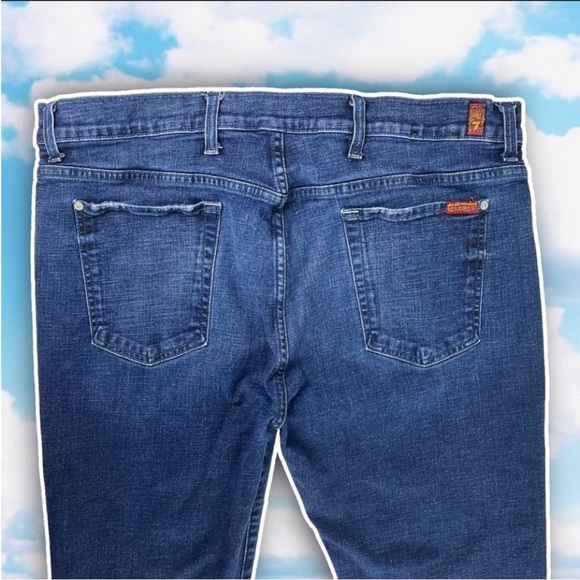 7 FOR ALL MANKIND Adrien Slim Fit Jeans 40x30 Back to School Denim Straight Leg - Picture 7 of 11